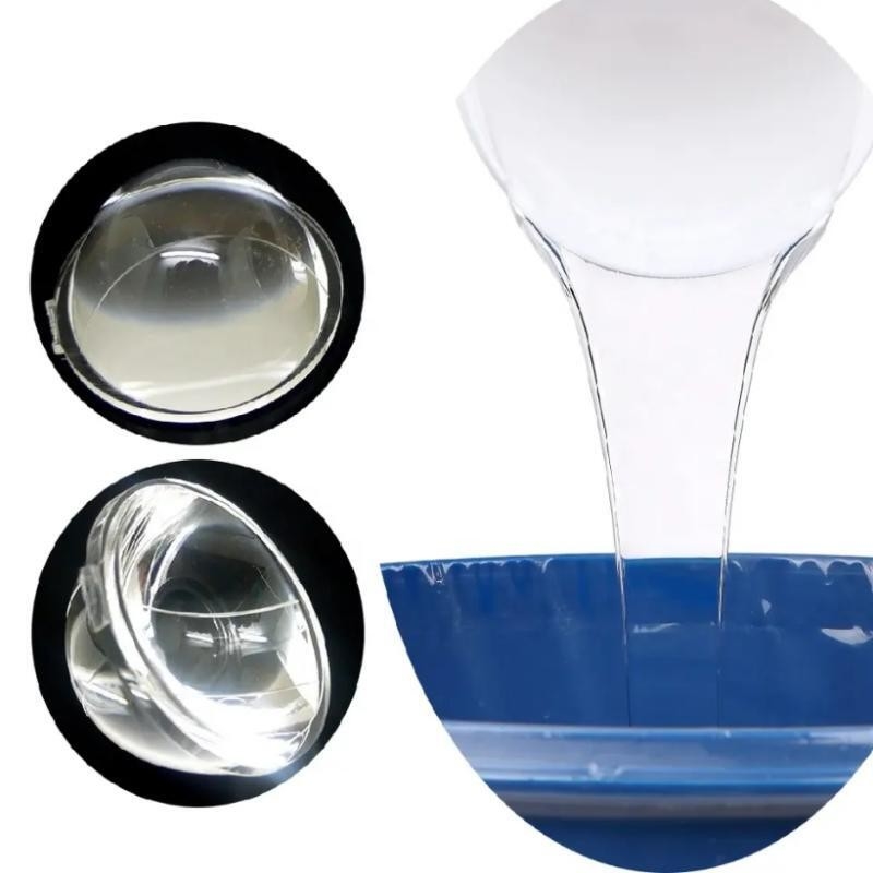 Caucho de silicona transparente FDA 500% Elongación incolora Caucho de silicona fumado